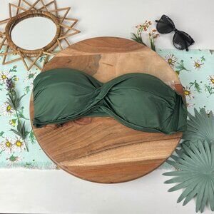 NWT Dark Green Molded Bandeau Bikini TOP - Kona Sol